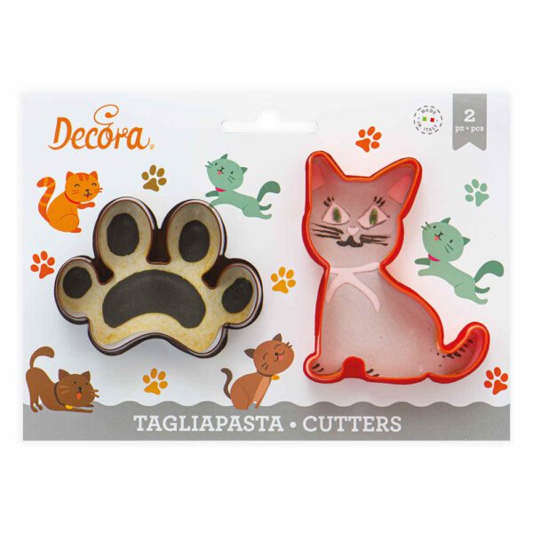 TAGLIAPASTA GATTO E IMPRONTA - DECORA