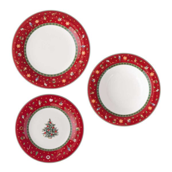 TOY'S DELIGHT SPECIAL - PIATTI SET POSTO TAVOLA 3 PEZZI ROSSI - VILLEROY & BOCH