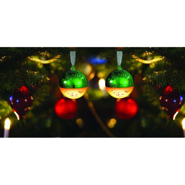 PALLINA DI NATALE SPEAKER VERDE CON MUSICA E LUCI - INDIID - Image 2