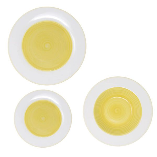 RUGIADA GIALLO - SERVIZIO PIATTI PER 6 PERSONE - VILLA ALTACHIARA