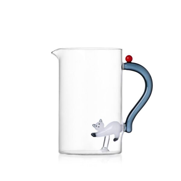 CARAFFA CON GATTO E BACCA ROSSA - TABBY CAT - ICHENDORF
