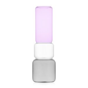 REVOLVE VASO SMOKE TRASPARENTE E ROSA CM35 - ICHENDORF