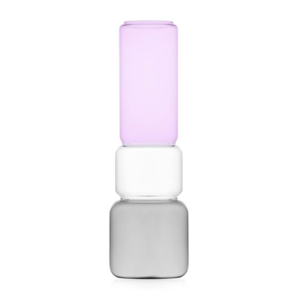 REVOLVE VASO SMOKE TRASPARENTE E ROSA CM35 - ICHENDORF