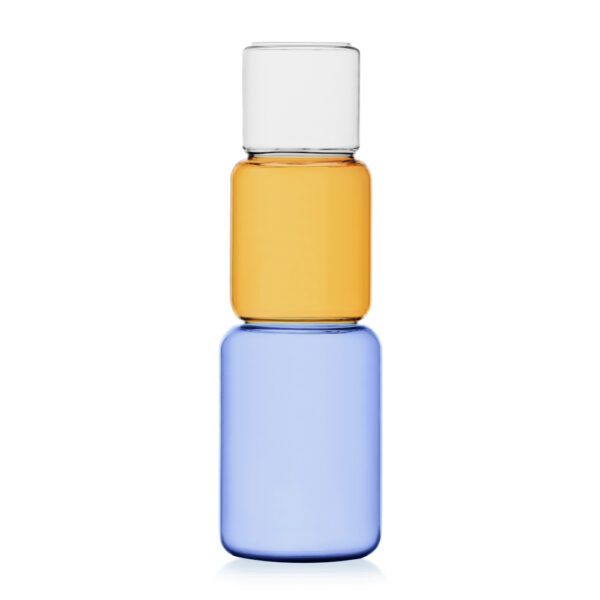 REVOLVE VASO BLU AMBRA E TRASPARENTE CM35 - ICHENDORF