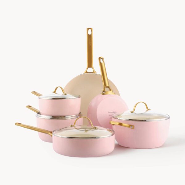 PADOVA BLUSH PINK - BATTERIA DI PENTOLE 10 PEZZI - GREEN PAN