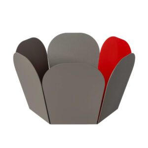 FLUID - CENTRO TAVOLA CM29 ROSSO E GRIGIO - ARTI & MESTIERI